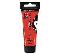Marabu 12200055936 - Artist Acryl Vermillon 936, 22 ml, peinture acrylique fine de qualité artistique, à base d'eau, consistance pâteuse, hautement pigmentée, très bonne brillance et opacité