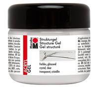 Marabu 12280025103 Gel structurel Brillant en Acrylique crémeux à Base d'eau, résistant à la lumière, résistant aux intempéries, pour Structures Fines et en Relief, 225 ML, Transparent