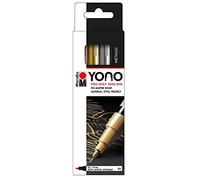 Feutre acrylique 'YONO', 0,5 - 1,4 mm, set de 4 METAL