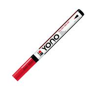 Marabu 12400101125 YONO Marqueur, cerise 125, stylo acrylique polyvalent avec pointe ogive japonaise fine de 0,5 à 1,5 mm, à base d'eau, résistant à la lumière et à l'eau, pour presque toutes les