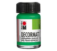 Marabu 14010039062 - Decormatt Acrylique Vert clair 062, 15 ml, peinture acrylique à base d'eau au fini mat velouté, onctueuse et aux couleurs intenses, résistante à la salive et aux intempéries
