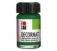 Marabu 14010039065 Decormatt Acrylique vert olive 065, 15 ml, peinture acrylique mate à base d'eau, crémeuse et colorée, résistante à la salive et aux intempéries, pour peindre et pochoir