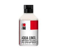 Marabu 15100013070 - Encre linogravure à base d'eau, résistante à l'essuyage, blanc, 250 ml, pour toutes les techniques d'impression en relief à l'école, dans les loisirs et les arts graphiques