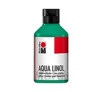 Marabu 15100013097 - Encre pour linoléum à base d'eau - Inaltérable - Bleu sarcelle - 250 ml - Pour toutes les techniques haute pression à l'école, les loisirs et le graphisme