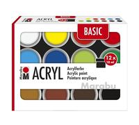Set de peinture acrylique BASIC, 12 x 18 ml