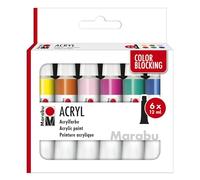 Set de peinture acrylique COLOR BLOCKING, 6 x 12 ml