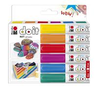 Marabu Marqueur acrylique DO IT Craftmarker – pointe 2–3 mm, système anti-pompage, set de 6