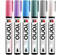 Marqueur acrylique YONO, 1,5-3,0 mm, set de 6 PASTEL