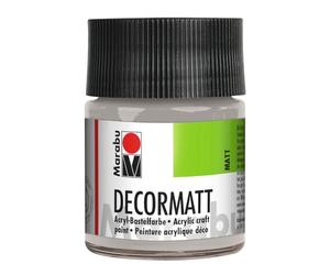 Marabu Flacon de 50 ml Peinture acrylique Decormatt Argent métallique