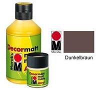 Marabu Flacon Verre 50 Ml Peinture Acrylique Decormatt Marron Foncé 140105045 Marron G