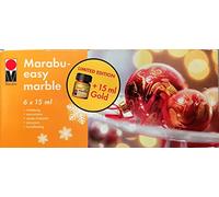Marabu Kit peinture Noël Easy Marble 7 x 15 ml