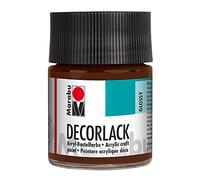 Marabu Marabu 11300005040 - Peinture décorative acrylique marron moyen 040 - 50 ml - Vernis acrylique brillant à base d'eau - Résistant aux intempéries - Résistant à la salive