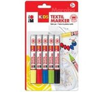 Marabu marabu kids marqueur pour textile, 10 x 3 ml, blister de 10 noir G
