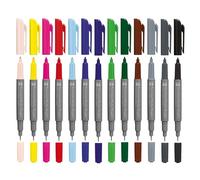 Marabu Marqueur Permanent Graphix XXL Set, Double Pointe 1-2 mm et 0,5 mm, Couleurs Brillantes, Encre à séchage Rapide à Base d'alcool, à Faible Odeur et résistante à l'eau, Multicolor, 13 pieces