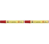 Marabu Marqueur Textil Painter Tracé 2-4 mm Rouge Cerise (Lot de 2)