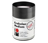 Marabu Medium Krakelee incolore à Base d'eau, 50 ML de Verre, pour la Technique du Vernis à déchirer, Convient pour de Nombreux matériaux, 11400005840
