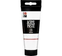Marabu Pâte Acrylique Blanc 070, 100 ml, pâte à structure crémeuse et pâteuse à base d'eau, à mélanger, résistante aux intempéries, résistante à la lumière, végétalienne, 12020050070