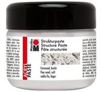 Marabu 12260025809 Pâte structurelle Sable Fin, pâte Acrylique Mate à Base d'eau, résistante à la lumière, aux intempéries, Bien couvrante, pour Structures en Relief à Plastique, 225 ML, Blanc