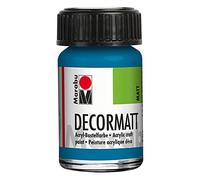 Marabu Peinture acrylique « Decormatt » cyan - 15 ml - En verre