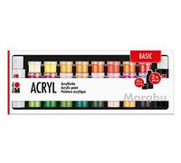 Set de peinture acrylique BASIC, 32x 3,5 ml/2x 59 ml