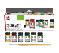 Marabu Pochoir Motif 6 x 15 ml Decormatt Kit de démarrage
