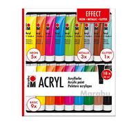 Set de peinture acrylique 'EFFECT', 18 x 36 ml
