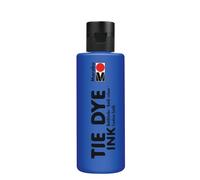 Marabu TIE DYE INK peinture batik en bleu foncé, 80 ml peinture à base d'eau, végétalienne, peinture pour tissu éclatante pour textiles clairs jusqu'à 20% de fibres synthétiques, 17300004053