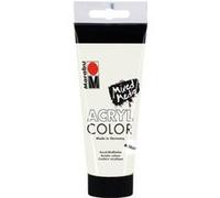 Marabu Peinture acrylique AcryColor crémeuse base d'eau séchage rapide 100 ml Blanc métallisé
