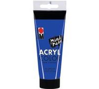 Marabu Peinture acrylique AcryColor – base d'eau, imperméable à l'eau – Bleu Outreme 100ml