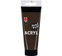 Tube Acrycolor Couleur Brun Foncé - Marabu - 100ml