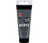 Marabu Peinture acrylique AcryColor – crémeuse, base d'eau, séchage rapide – Gris foncé 100 ml