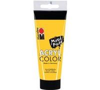 Marabu Peinture acrylique AcryColor crémeuse, à base d'eau, séchage rapide – Jaune moyen 100 ml