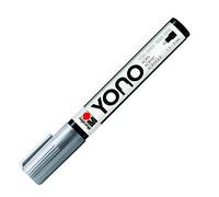 Marabu YONO 12400103082 Marqueur en argent 082 - Stylo acrylique polyvalent avec pointe ogive japonaise de 1,5 à 3 mm, à base d'eau, résistant à la lumière et à l'eau, pour presque toutes les surfaces