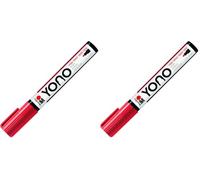 Marabu YONO 12400103125 Marqueur Cerise 125 - Stylo acrylique polyvalent avec pointe ogive japonaise 1,5-3 mm, à base d'eau, résistant à la lumière et à l'eau, pour presque toutes les surfaces