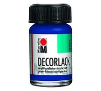 Marabudecorlack Acryl : À Base D'Eau Acrylique Craft Paint 15ml Pot Bleu Moyen