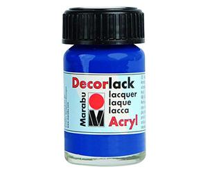 Marabudecorlack Acryl : À Base D'Eau Acrylique Craft Paint 15ml Pot Bleu Moyen