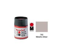 Marabudecorlack acryl : à base deau acrylique craft paint 15ml pot métallique argent 113039782