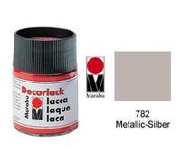Marabudecorlack acryl : à base deau acrylique craft paint 15ml pot métallique argent 113039782 Argent G