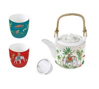 MARAJAH Coffret Théière avec 2 Tasses gobelet porcelaine EASYLIFE