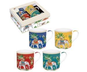 MARAJAH Mug Porcelaine EASYLIFE - Coffret de 4