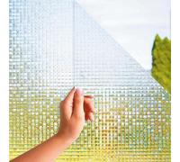 MARAPON Film pour Fenêtre Mosaïque 0,30x2 m Adhésion Statique sans Colle Vitrophanie Décorative à Mosaïque pour Intimité Protection UV Salle de Bain