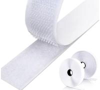 MARARDI Scratch Autocollant Double Face Blanc pour Fixation [1 Mètre x 30mm] Murale sans Percer | Bande Adhésive Extra Fort Résistant pour Maison et Bureau, Solution Durable Découpable