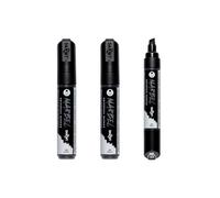 MARBEL - Lot de 3 Marqueurs Universels Pointe Biseau Large 12mm Noir N°100 - DA0222012100Cpack