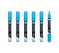 MARBEL - Lot de 6 Marqueurs Universels Pointe Biseau Médium 6mm Bleu N°215 - DA0226006215Cpack