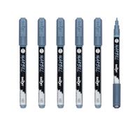 MARBEL - Lot de 6 Marqueurs Universels Pointe Conique Fine 2mm Bleu Gris N°223 - DA0223002223Cpack
