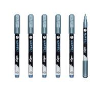 MARBEL - Lot de 6 Marqueurs Universels Pointe Conique Fine 2mm Bleu Métallisé N°070 - DA0233002070Cpack