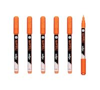 MARBEL - Lot de 6 Marqueurs Universels Pointe Pointue Extra Fine 0,7mm Orange N°752 - DA0223001752Cpack