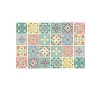 Marbella Lot de 24 stickers muraux colorés pour carrelage mural 15 x 15 cm