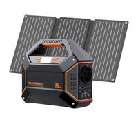 MARBERO 27.000 mAh Générateur Électrique Portable avec Panneau Solaire 30W | 100W Pack Générateur Solaire Batterie Externe 220V Sortie AC/USB/Type-C/QC 3.0 Lampe Torche SOS Pour Camping Urgence Maison
