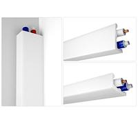 Marbet Design Plinthes d'angle Cache-rideaux 12x6cm XPS Styropor Profilé en L Revêtement de tube, EK-1 (20 mètres) Couverture de tube Tuyaux de chauffage blanc Couverture de revêtement